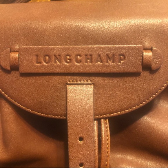 NEW $890 Longchamp Small 3D Leather Backpack in Cognac! - Picture 9 of 12